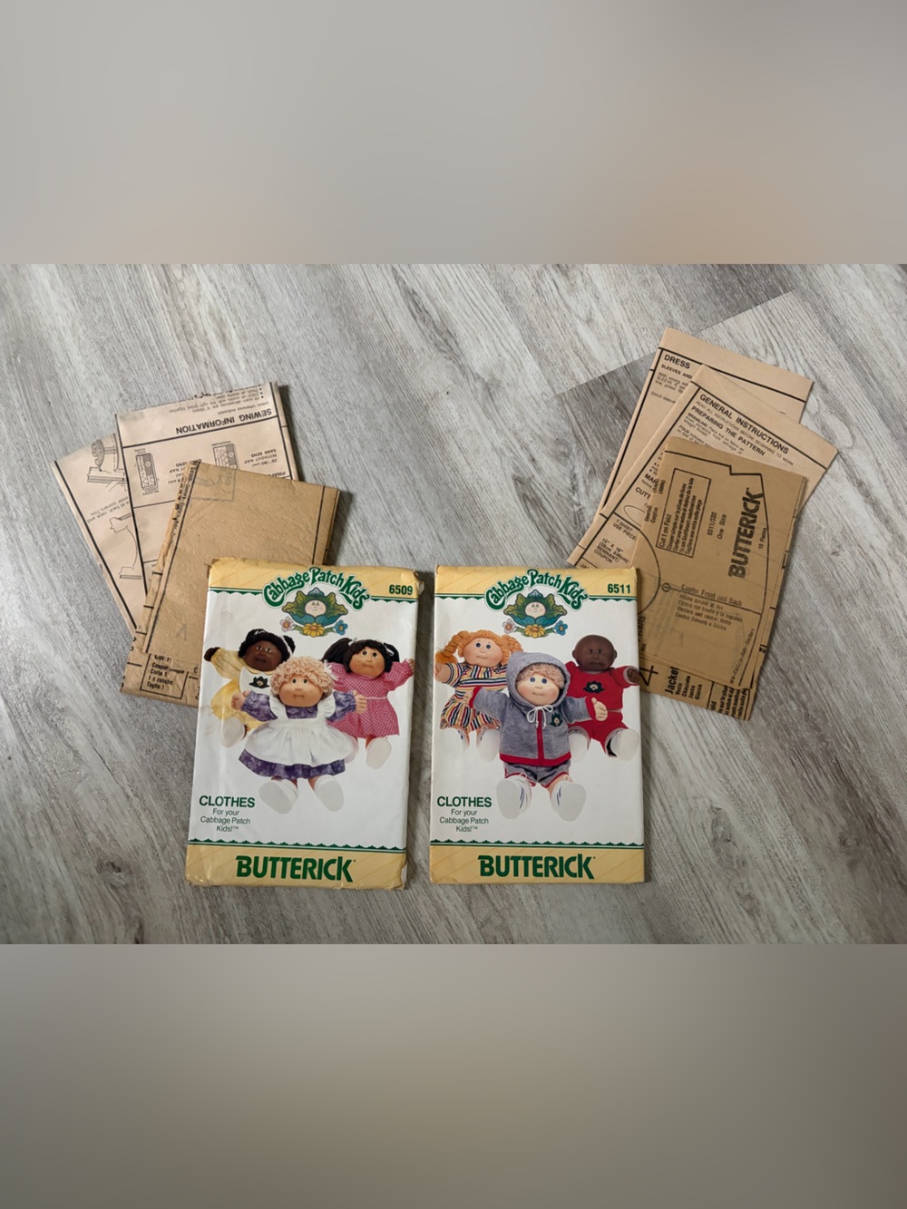 Vintage 1980s Cabbage Patch Kids Sewing Patterns by Butterick